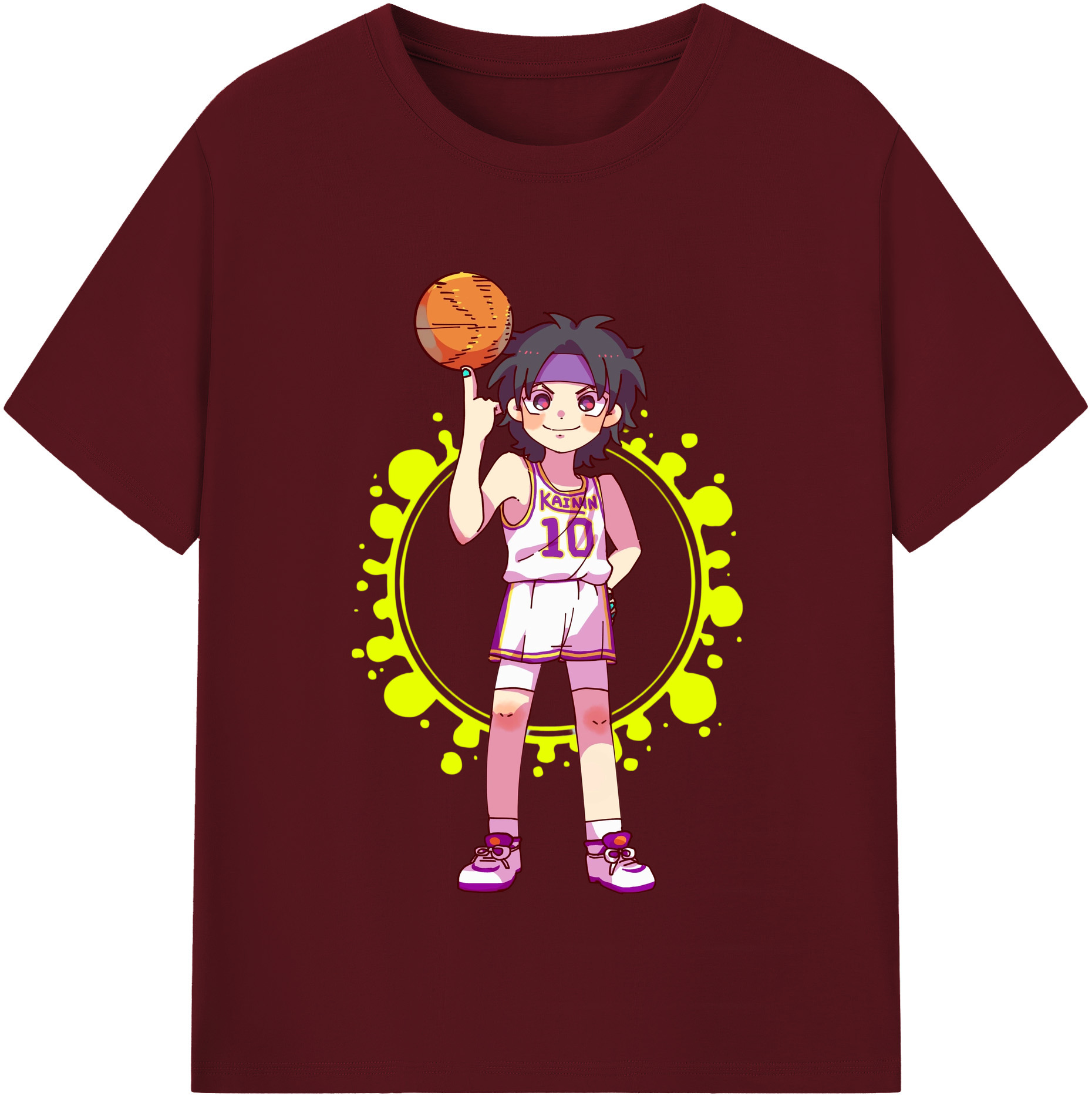 SLAM DUNK／スラムダンク 綿100％半袖Tシャツ（フロントプリント）